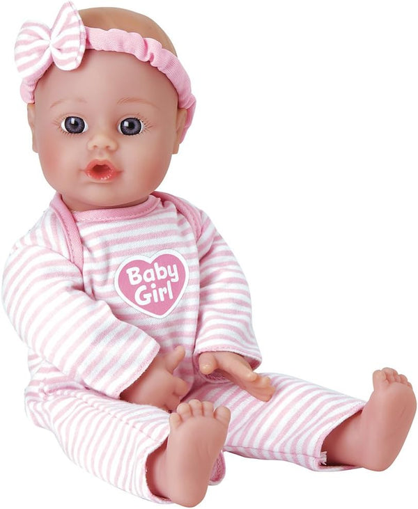Adora Amazon Exclusive Soft & Cuddly Sweet Baby Girl Doll, 11” with Blue Eyes, Blonde Hair, Includes Headband
