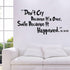 HACASO Don't Cry Bedroom Quote Decals for Home Wall Stickers, Nursery Room Decor