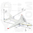 225 1/400 AN-225 225 Antonov Model Airplane Diecast Airplanes Mriya Aircraft Model with Stand an Cargo Plane Models Kit