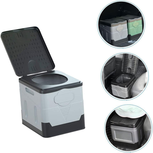 OUNONA Outdoor Portable Toilet Foldable Car Travel Toilet for Camping Emergency Use Compact Design Material Convenient