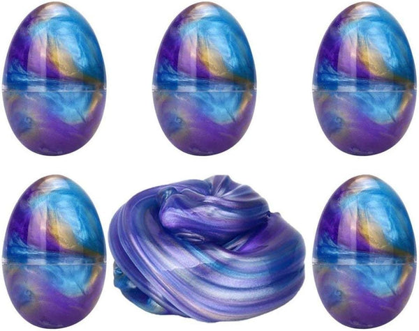 Anditoy 5 Pack Slime Eggs - Stress Relief Toys for Kids - Easter Basket Stuffers (Blue, Purple, Gold)