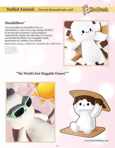 84 999 Marshfellows: The First Huggable S'more Stuffed Animal Ultra-Soft Toy, months to months