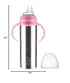 3-in-1 (8 oz Stainless Steel Sippy Cups for Toddlers | Non-Toxic Insulated Stainless Steel Baby Bottle | Straw Cup