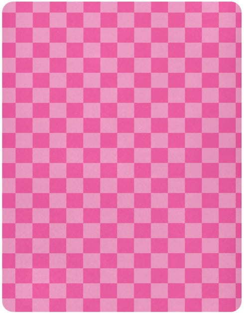 Emelivor Pink Checkered Toddler Crib Sheets for Boys Girls Fitted Crib Sheet Breathable Crib Mattress Sheet for Newborn