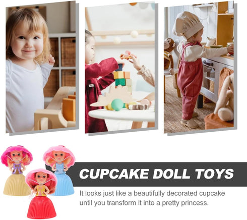3pcs Cupcake Princess Doll Magic Toys for Baby Girls in Random Color