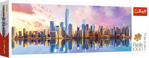Trefl Panorama Manhattan 1000 Piece Jigsaw Puzzle, Red 27"x19" Print, Classic Fun for Adults and Children