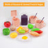 118Pcs Playset 2 Sets, Mini Play Kitchen Accessories for Kids, Pretend Cooking with Cookware, Tableware & Fruit