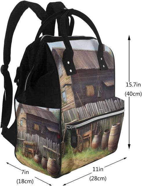 HEBSDFG Backpack Santa Claus prin Prints Changing Bag Baby Diaper Bags for Mom Dad, Waterproof Nappy Rucksack