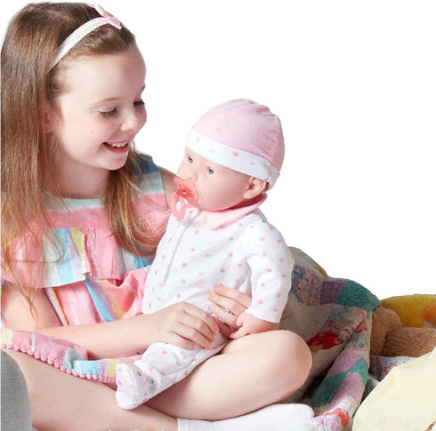 JC Toys Caucasian 20-inch Soft Body Baby Doll | La Baby | Washable with Removable Pink Outfit & Pacifier