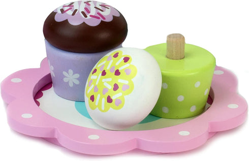 9 Set, Sophia's Piece Wooden Cupcake Multicolor
