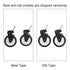 Set Universal Baby Stroller Rubber Wheel - Front Wheels Included