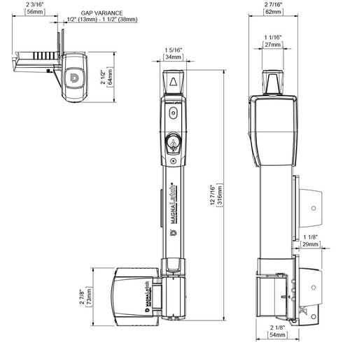 D&D TECHNOLOGIES MagnaLatch ML3RPK Round Post and Chain Link Gate Latch Adapter Kit for Safety Gate Latches