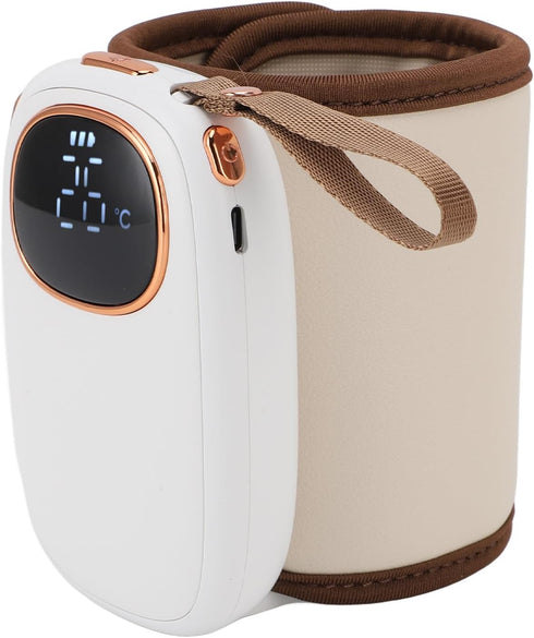 Dpofirs Portable Bottle Warmer for Travel, Fast Heating, Powered Temperature Display, Bottle