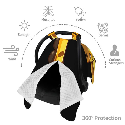 Zhbvncp Giraffe Funny Cute Baby Car Seat Cover & Breastfeeding Nursing Cover - Breathable Stretch Fabric Multi-Use