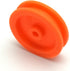 EUDAX 100 Pcs 2mm Hole Orange Plastic Belt Pulley for DIY RC Toy Car and Airplane