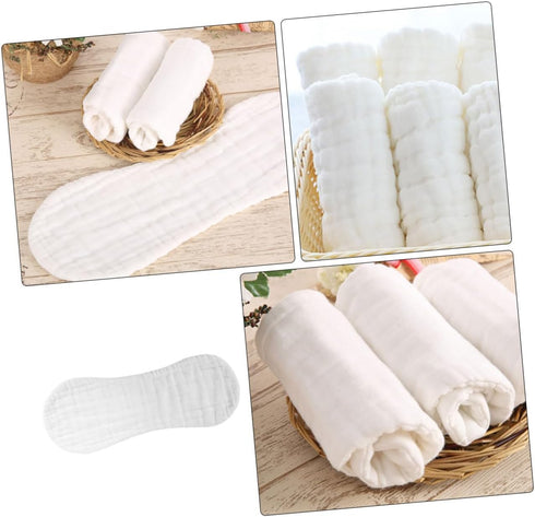 Set ERINGOGO Muslin Burp Cloths Washable Organic Cotton Baby Receiving Blankets