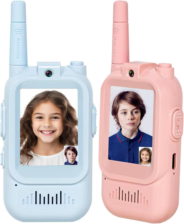 BlessFly Video Walkie Talkies for Kids Pack of 2, Long Range 2 inch