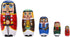 Yoption 5Pcs Russian Matryoshka Dolls, Handmade Wooden Nutcracker Nesting Dolls Set for Kids Christmas Birthday Gift