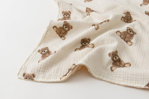Little Jump Baby Blankets Minky Blankets for Unisex Boys Girls, Soft Fluffy Crib Blankets with Muslin Cotton Front