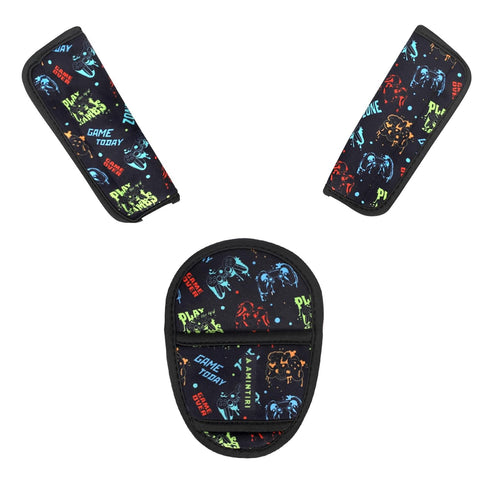 Amintiri 3 Pieces Car Seat Straps Pads for Kids, Ultra Soft Plush Car
