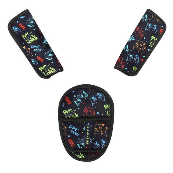 Amintiri 3 Pieces Car Seat Straps Pads for Kids, Ultra Soft Plush Car