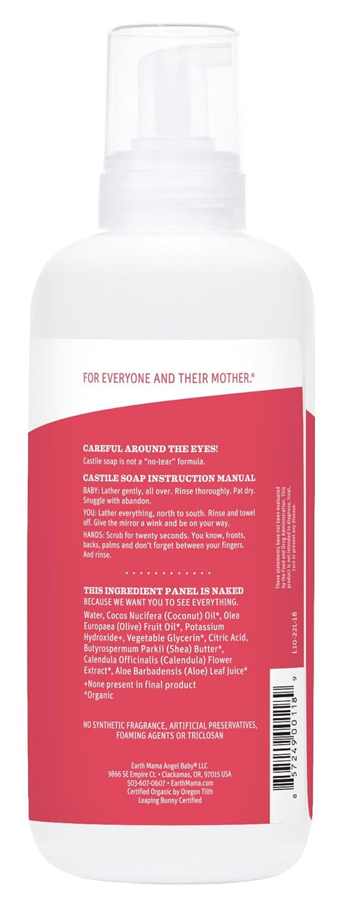 Earth Mama Simply Non-Scents Baby Wash Foaming Hand Soap, Organic All-Purpose Fragrance Free Body Wash, 34floz