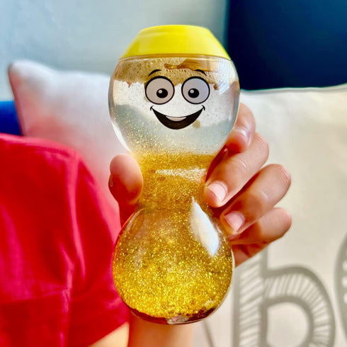 hand2mind Express Your Feelings Sensory Bottles-Primary Emotions, Quiet Toddler Fidgets for Classroom, Calm Down Corner