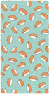 Jynexis Japanese Sushi Salmon Teal Pattern Baby Crib Sheets, Cotton Fitted Crib Sheet,
