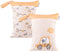 CoolaPeach 2pcs Cloth Diaper Wet Dry Bags Waterproof Reusable with Two Zippered Pockets