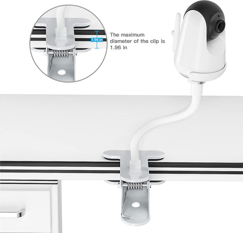 Baby Monitor Stand for VAVA and Hipp, Baby Camera Holder Flexible Baby Camera Mount Shelf for Crib Nursery