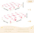 CZXW 52" 28" Pink Bows Ribbons Crib Sheets Fitted x Natural Cotton Soft & Breathable for Baby Crib Mattress