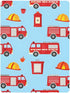 CZXW 52" 28" Cartoon Fire Engine Crib Sheets Fitted x Natural Cotton Soft & Breathable for Baby Crib Mattress