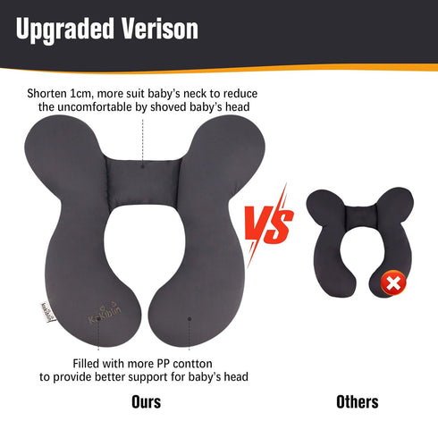 KAKIBLIN Baby Travel Pillow, Upgraded Baby Neck Pillow for Car Seat, Head Support Pillow for Car Seat, Stroller