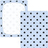 CZXW 52" 28" Blue Polka Dots Crib Sheets Fitted x Natural Cotton Soft & Breathable for Baby Crib Mattress