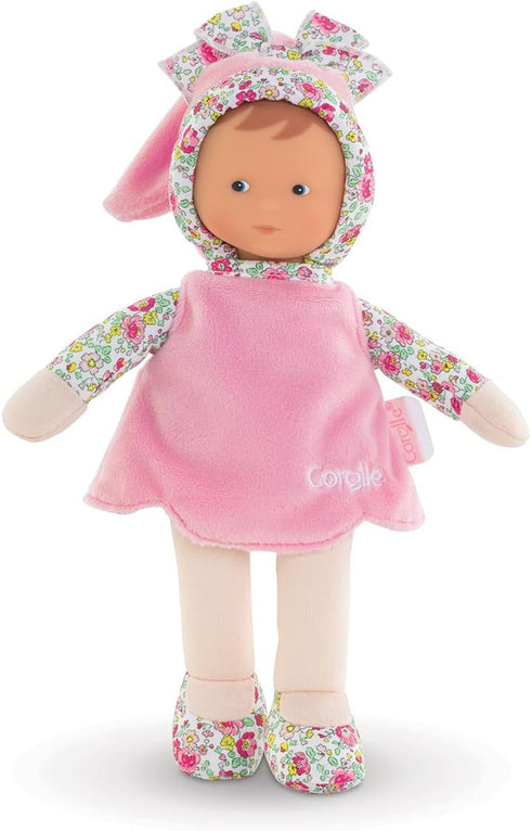 Corolle Miss Pink Blossom Garden Soft-Body Baby Doll, 9.5-inch