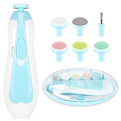 PHvilla Trimmer 6 Baby Nail Electric|Safe Baby Nail File|Baby Nail Clippers with Light and Grinding Pads for Newborn