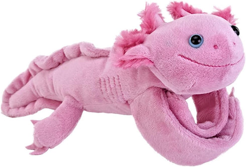 WILD REPUBLIC Huggers Axolotl, Snap Bracelet, Gift for Kids, Plush Toy, Fill is Spun