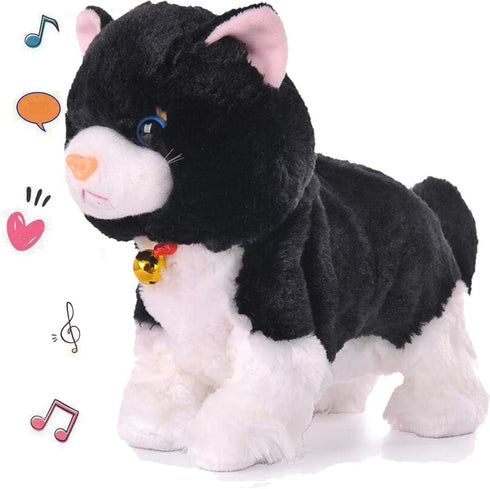 Smalody Interactive Plush Toys, Novelty Sound Control Mechanical Cat Electronic Pets Robot