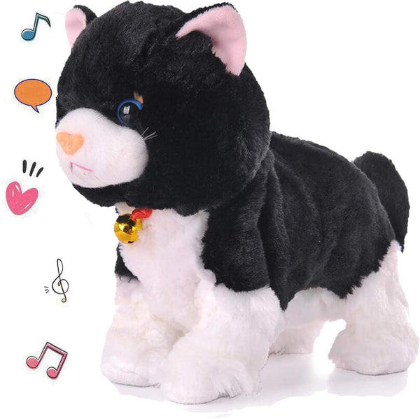Smalody Interactive Plush Toys, Novelty Sound Control Mechanical Cat Electronic Pets Robot