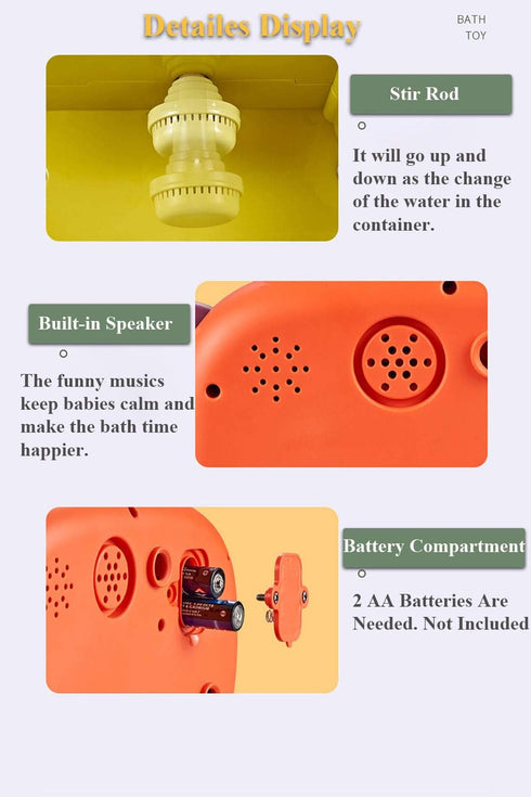 Electric Bathtub Bubble Machine, Kids Cute Cartoon Animal Dinosaur Bubble Blower Machine Alligator Bubble Maker Bath