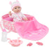 12 Inch Set, Playset 3 ZITA ELEMENT Baby Doll with Accessories for Baby Doll Reborn Includes Carrier Bassinet Bed