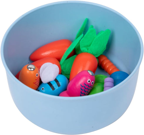 Adena Montessori Farm Animals Toys: Fishing Game Playset with Fence, Animals, Trees, and More for Toddlers