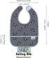 Baby Bibs for Eating - Waterproof Baby Feeding Bibs 3 Packs Washable for 6-24 Months