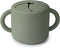 mushie Silicone Snack Cup - Spill Proof Food Container for Toddler and Baby (Dried Thyme)