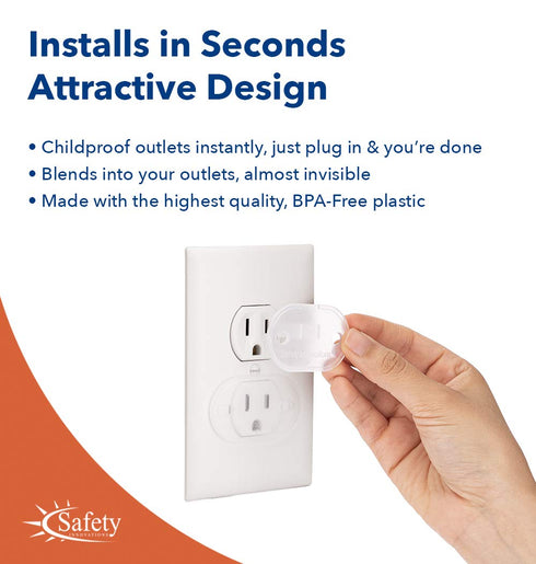 Safety Innovations Ultimate Outlet Safety Cap, Baby Proofing Outlet Plugs, 50 Pack for Child Safety
