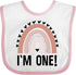 inktastic 1st Birthday Boho Rainbow - 1 Year Old Baby Bib for Celebrations
