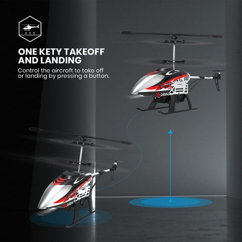 DE52 Shell,2.4GHz Mode,2 24 DEERC Remote Control Helicopter,Altitude Hold RC Helicopters with Storage Case Extra