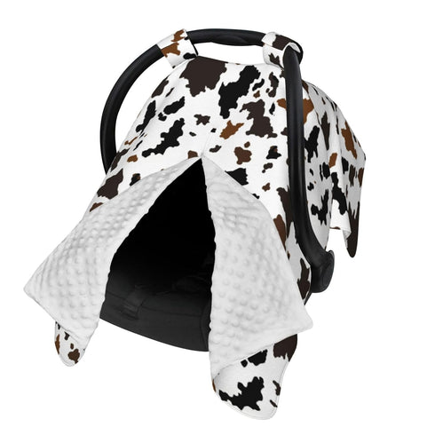 Yobvec Western Cow Print Baby Car Seat Canopy Cover Multi Use Nursing Cover