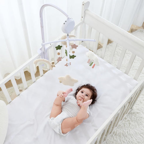 35 Pack Crib Mobile Lullaby Music, Cotton Baby Mobiles for Cribs & N Play, Easy to Install, Stuffed Animals Hanging