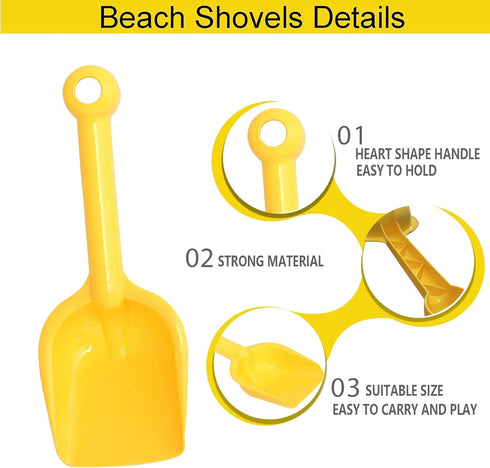 8 PackHeavy Beach Shovels for Kids Duty Plastic Sand Shovels Tools for ToddlersSpade Scoop Trowel Sand Toys for Kid